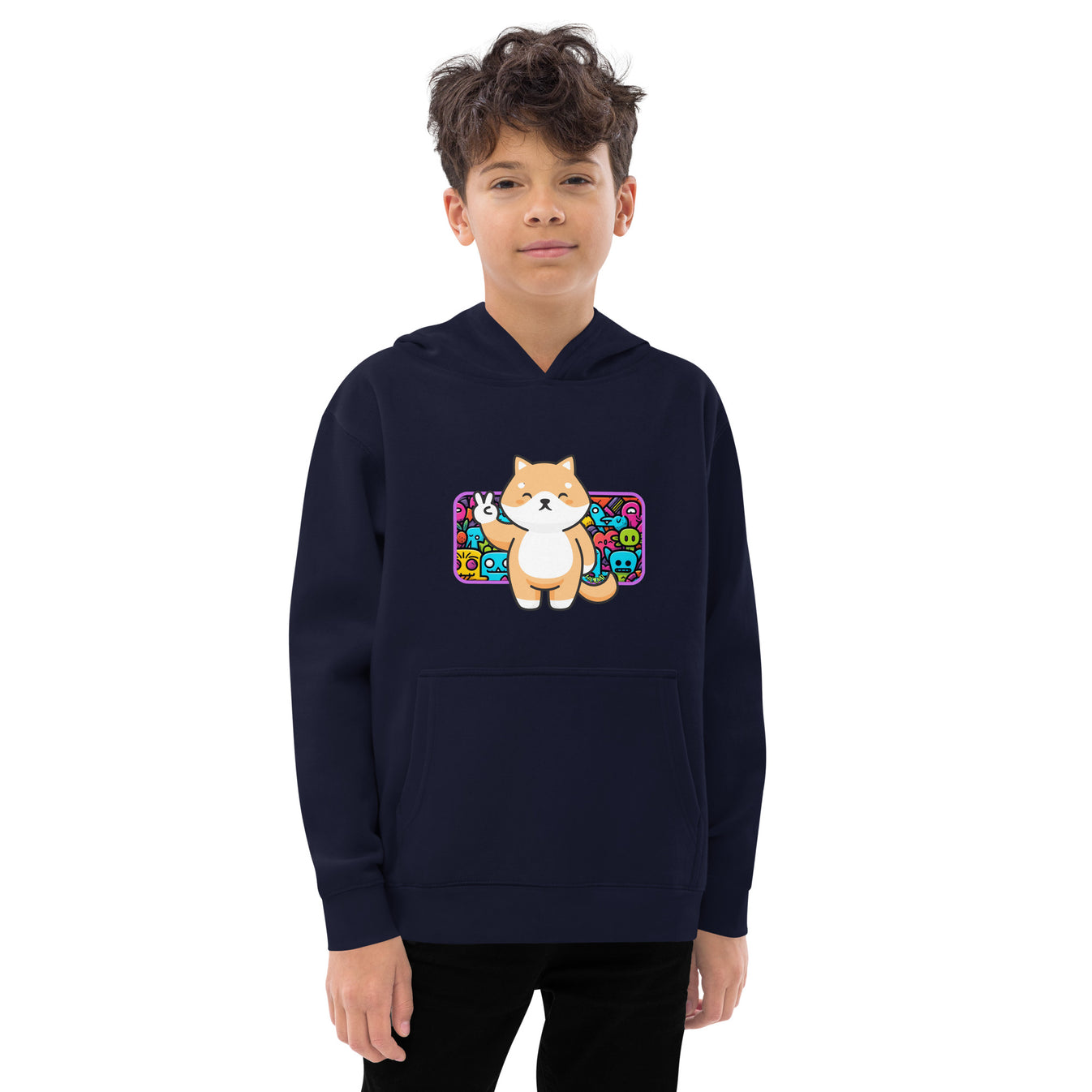 Shiba Kids fleece hoodie – Lacidar Designs